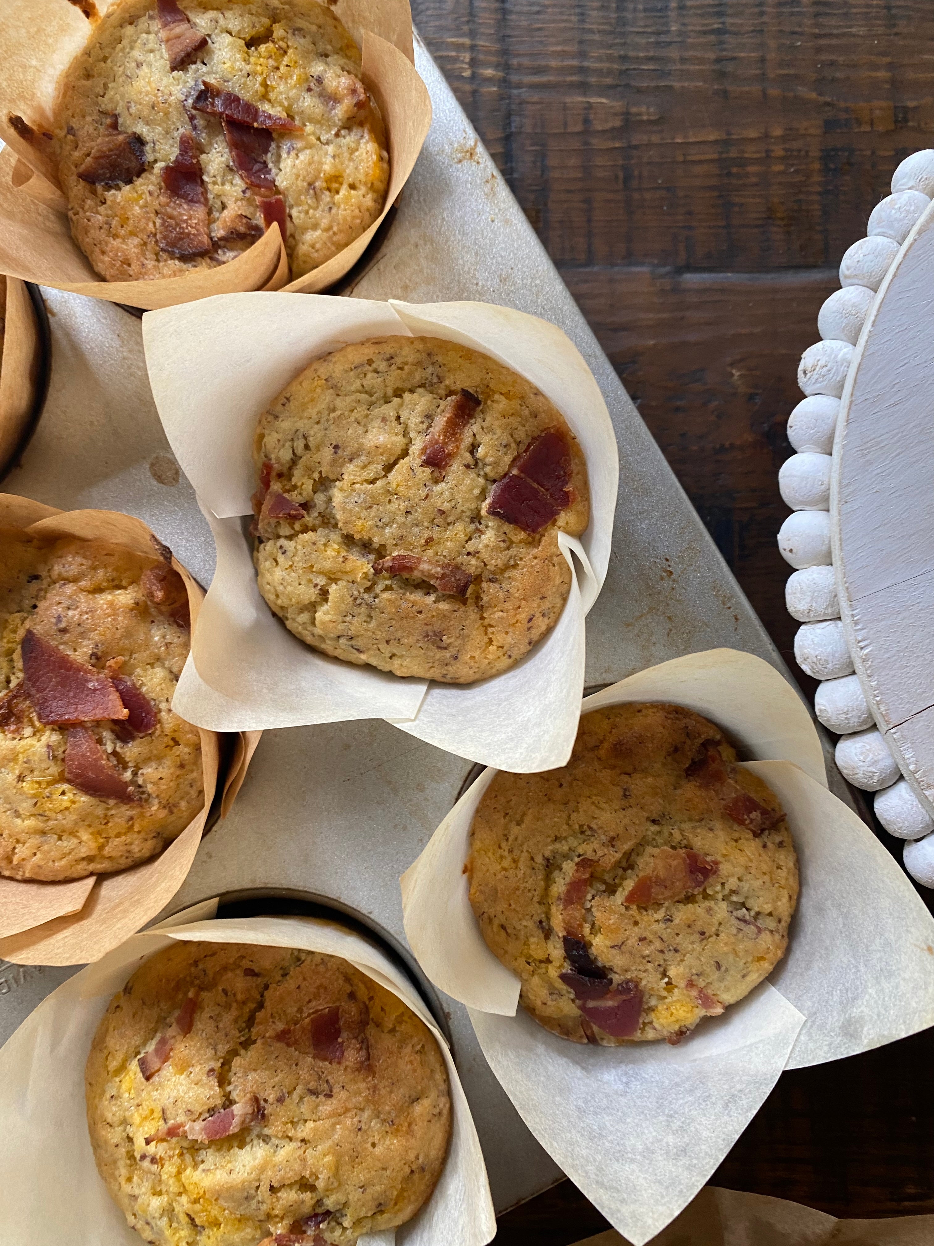 Keto Cheesy Bacon Muffins