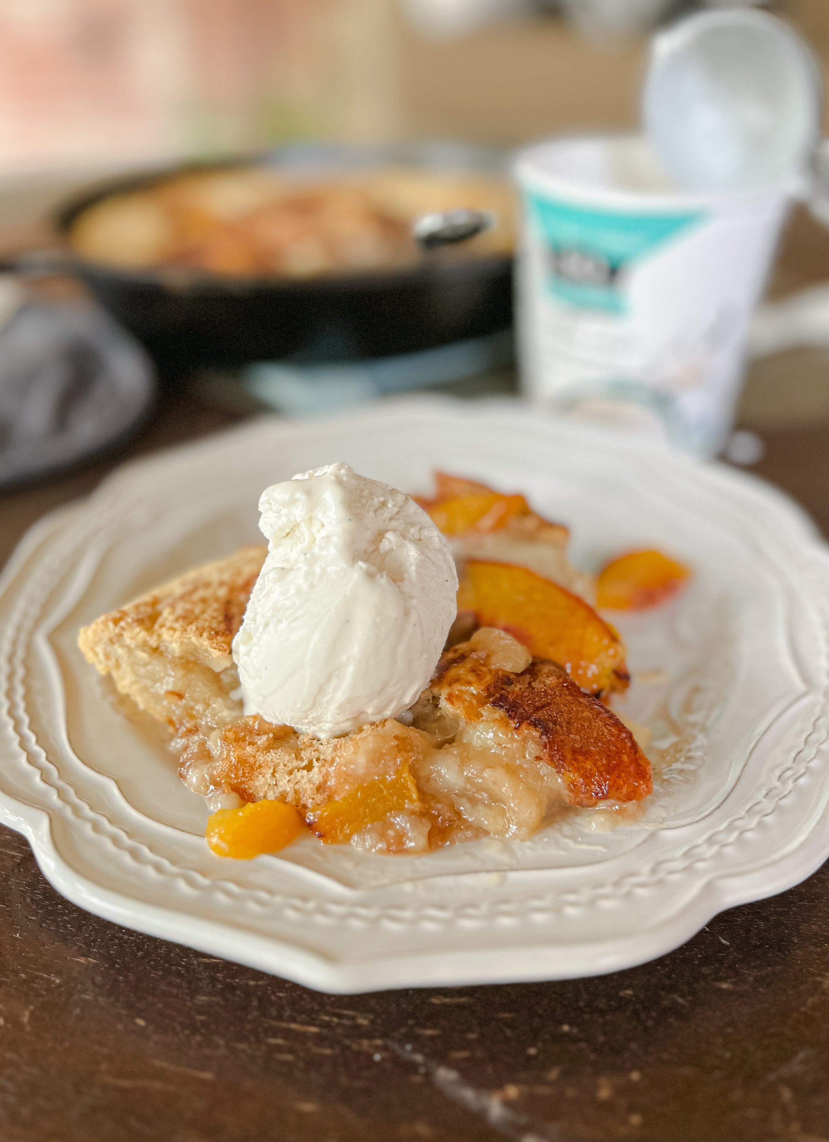 peach cobbler, GF, DF