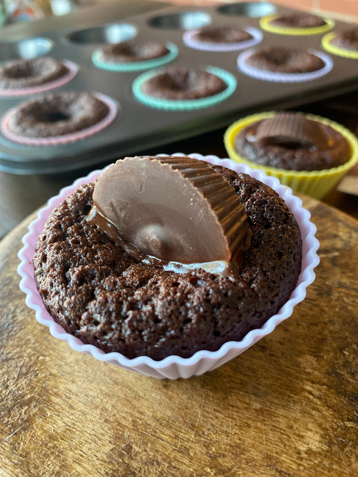 Peanut Butter & Cream Brownie Cups