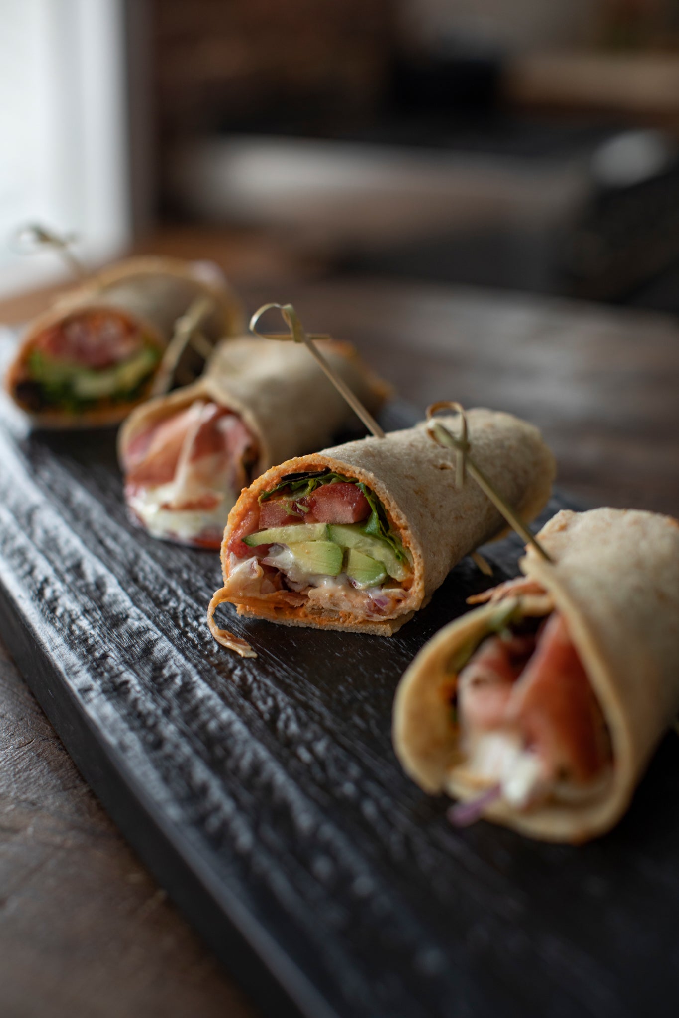 Keto, Paleo, GF Garden Hummus Wraps